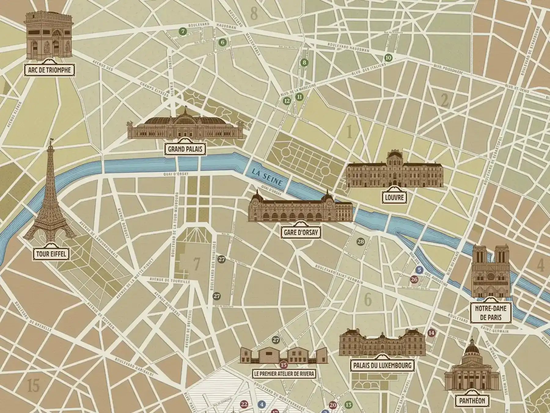 Paris Map graphic